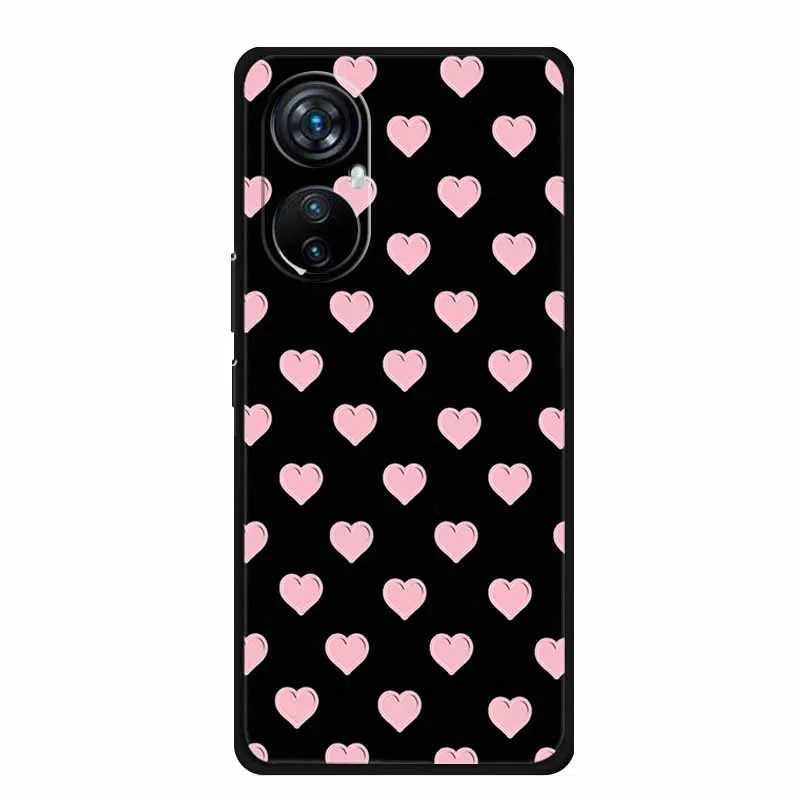 Elegant 3D Relief Emboss Black Silicone Soft Back Case
