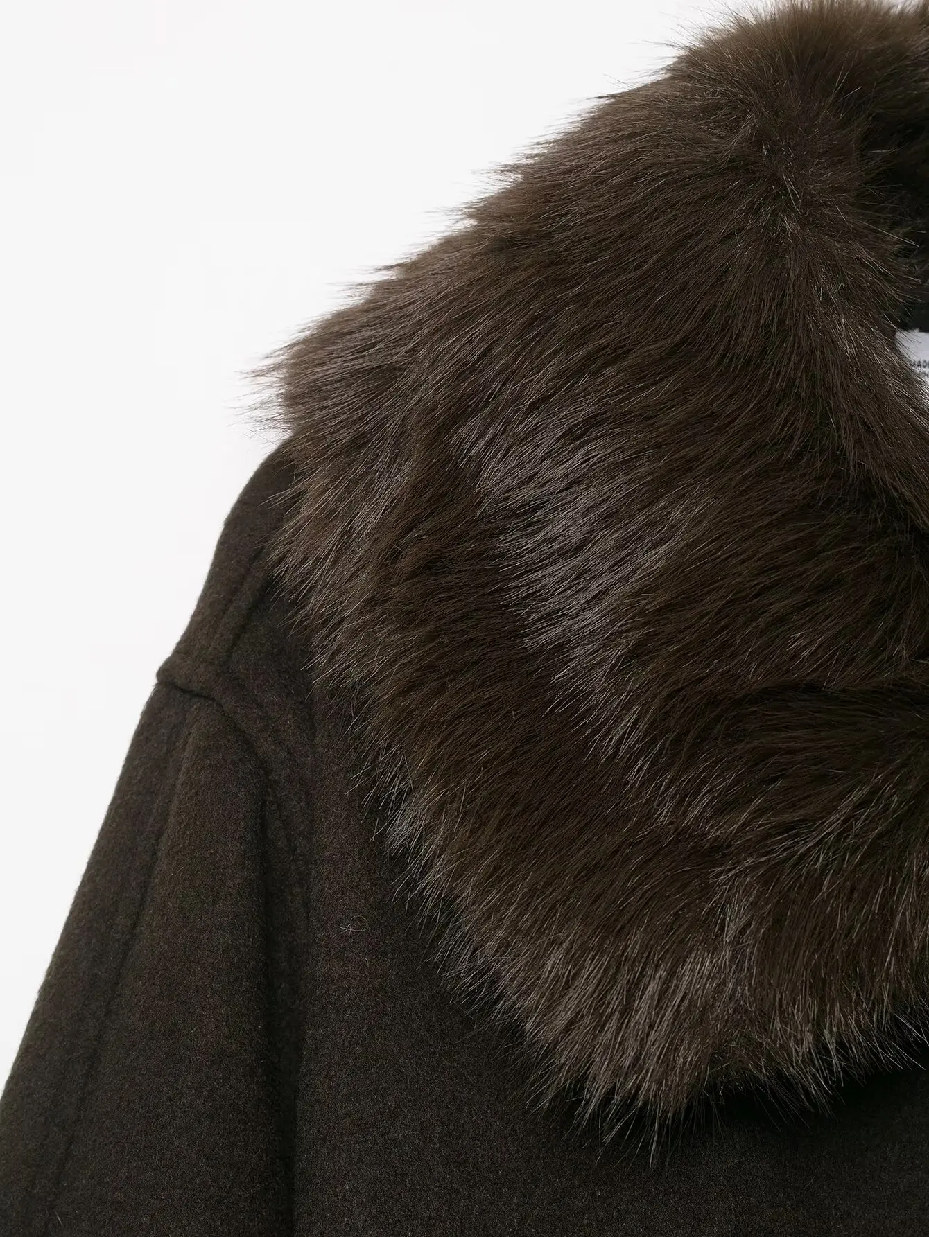 Women Autumn Winter Warm Loose Faux Fur Collar Jacket With Belt Female Long Sleeve Cropped Coat High Street Retro Elegant Outwea