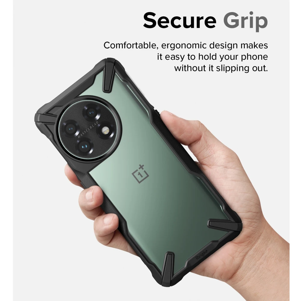 Ringke Fusion X for Oneplus 11 Case Dual Layer PC Clear Back and Soft TPU Frame Hybrid Heavy Duty Drop Protection Cover