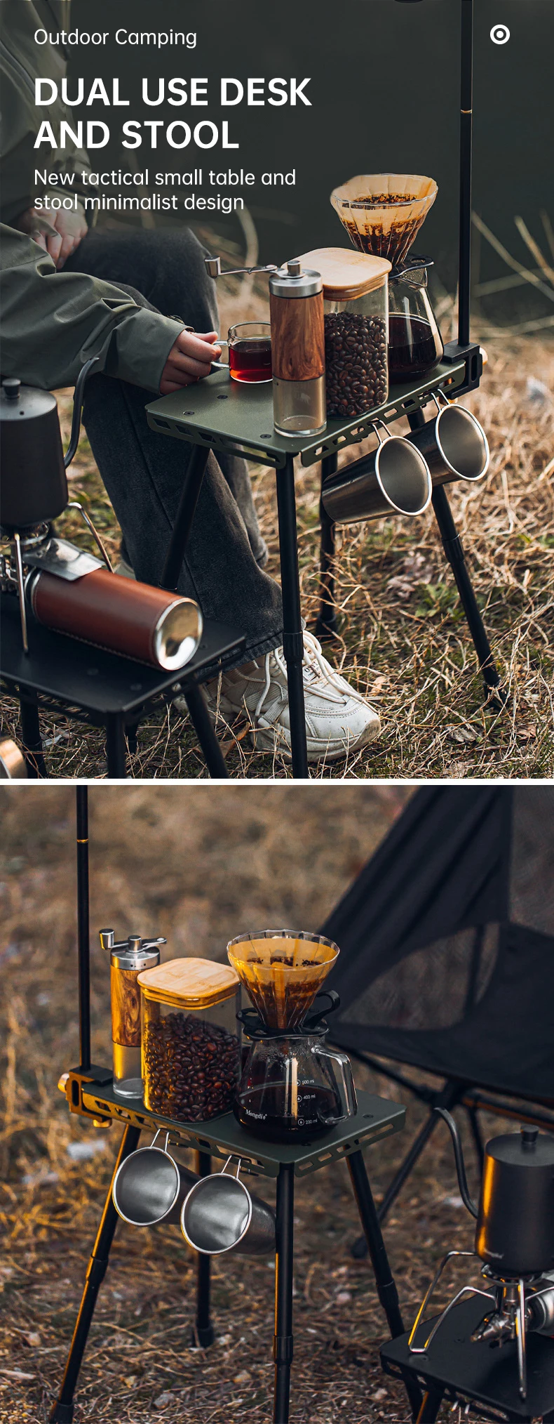 Outdoor Camping Portable Folding Stool Dual-Purpose Small Table With Storage Bag, Ultra Light and Retractable Folding Table 12 Outdoor Camping Portable Folding Stool Dual-Purpose Small Table With Storage Bag, Ultra Light and Retractable Folding Table 3