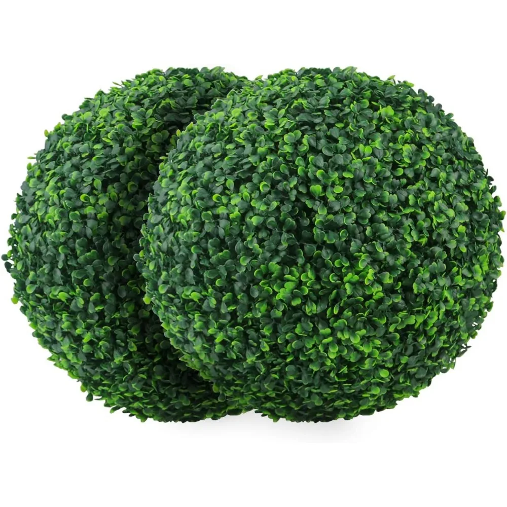 

Sunnyglade 2 PCS 15.7 inch 4 Layers Artificial Plant Topiary Ball Faux Boxwood Decorative Balls for Backyard, Balcony,Garde