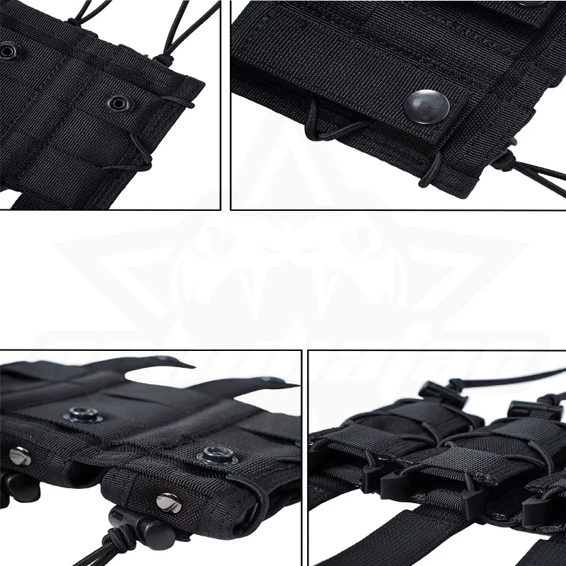 OPHIDIAN 9mm Pistol Double Row Magazine Pouch Molle Mag Holster Hunting Flashlight Holder EDC flashlight pouch flashlight bag magazine pouch ammo pouch molle pouch ammunition bag