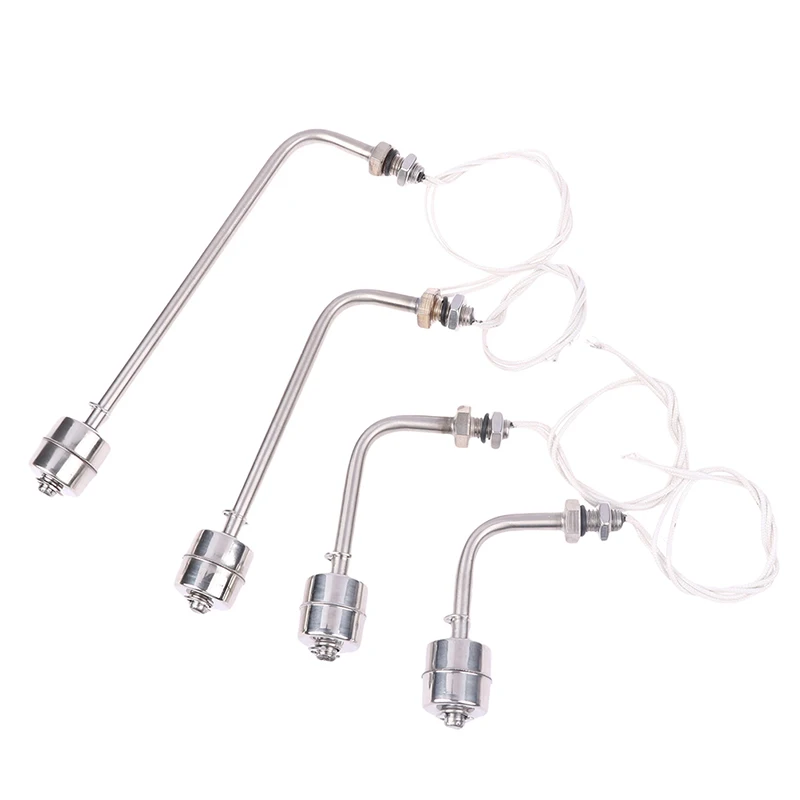 75-400mm Stainless Steel Float Switch L Type Liquid Water Level Sensor Switch Internal Float 90 Degree AC 220V