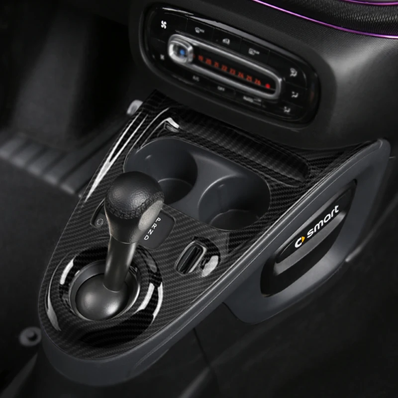 KUNGKIC Suede Carbon Fiber For Mercedes Benz A Class W176 CLA C117 GLA X156 2013-2018 CD Panel Trim Sticker Car Accessories