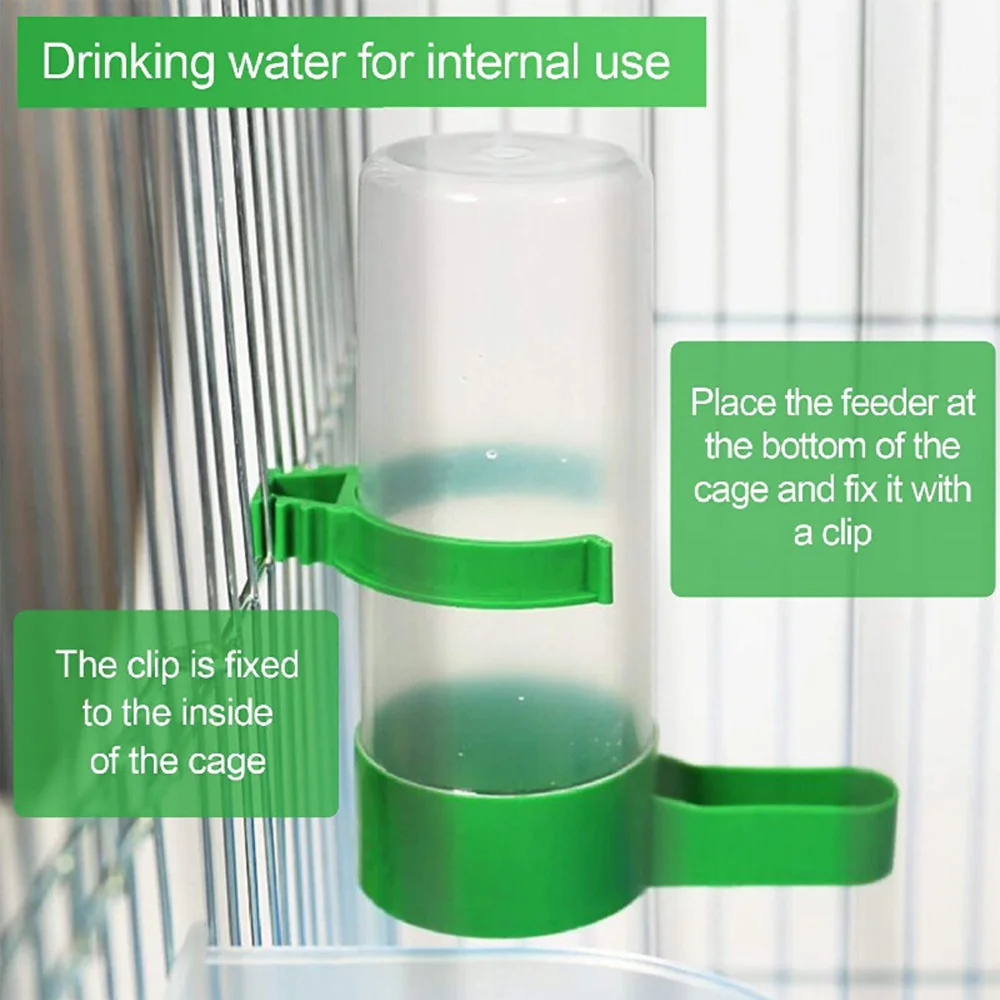 Bird Feeders Waterer Drinker With Clip For Bird Feeders Parrot Cages Water Dispenser Bottles Drinking Bowls Pet Supplies
