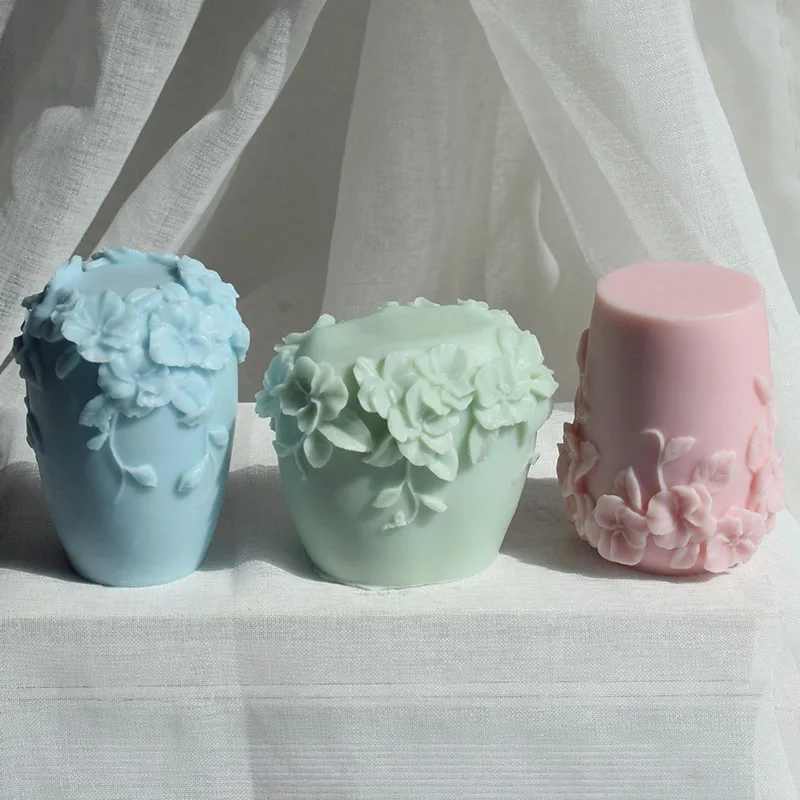 

New Design Silicone Soap And Candle Molds Rattan Flower Candle Silicone Mold Silicone Mold Candle