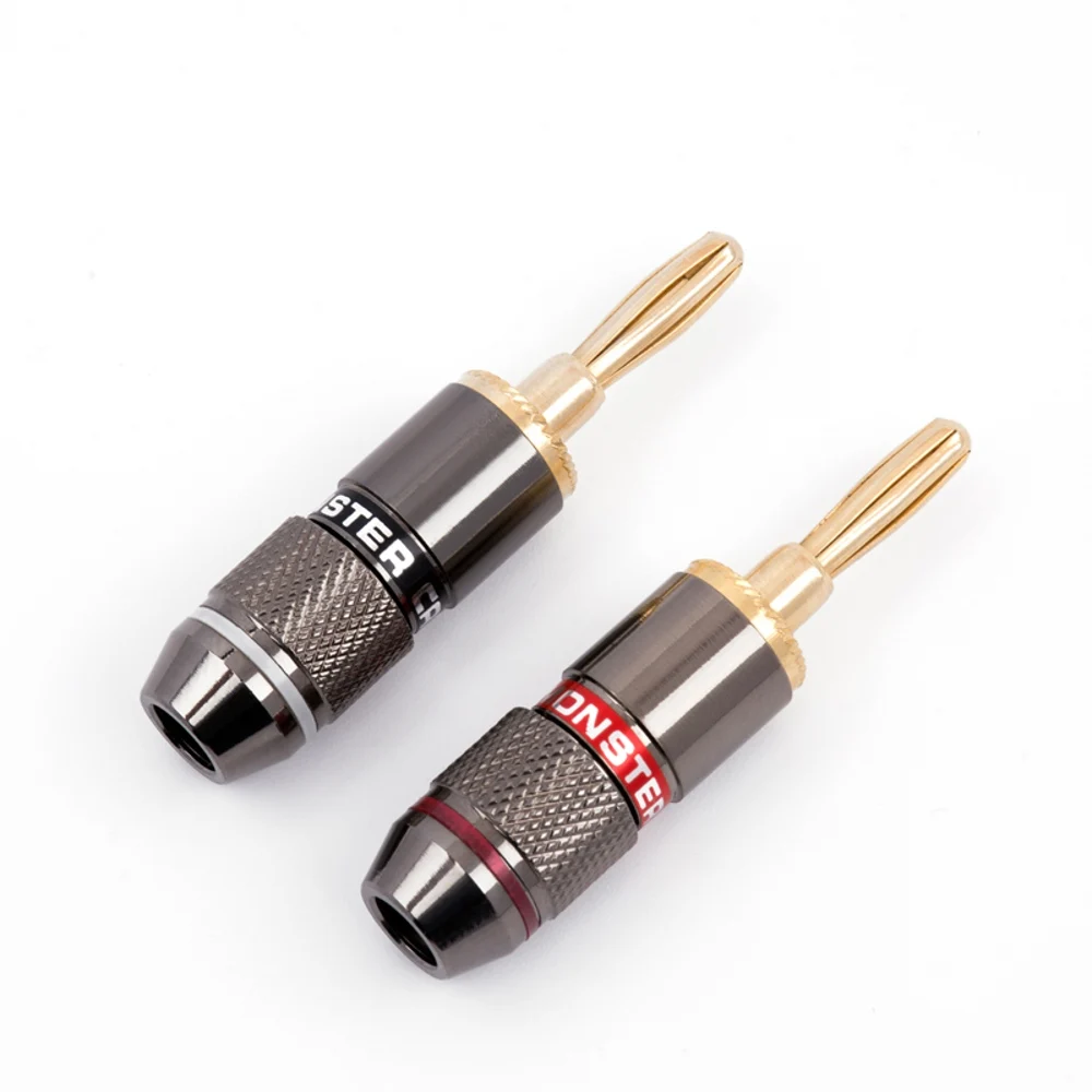 Elevate your audio experience with the 24K gold-plated pure copper speaker adapter