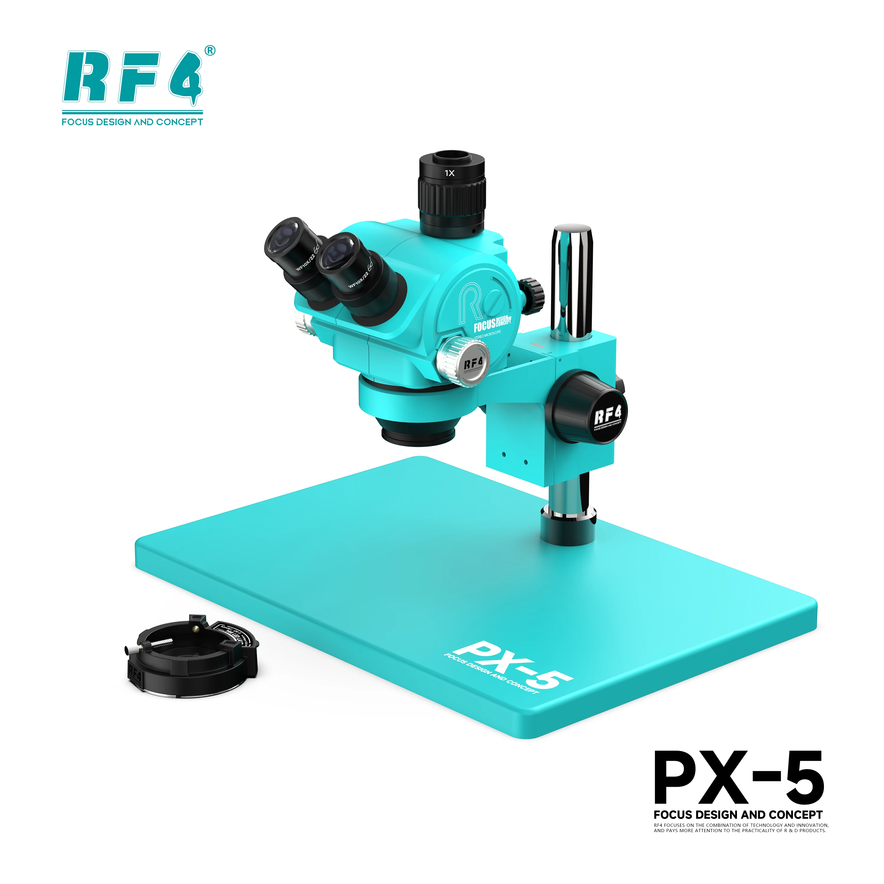 RF4 현미경 PX-5-2KC8-S010 삼안 실체 현미경 스크린 동기화 전자 수리 확대경