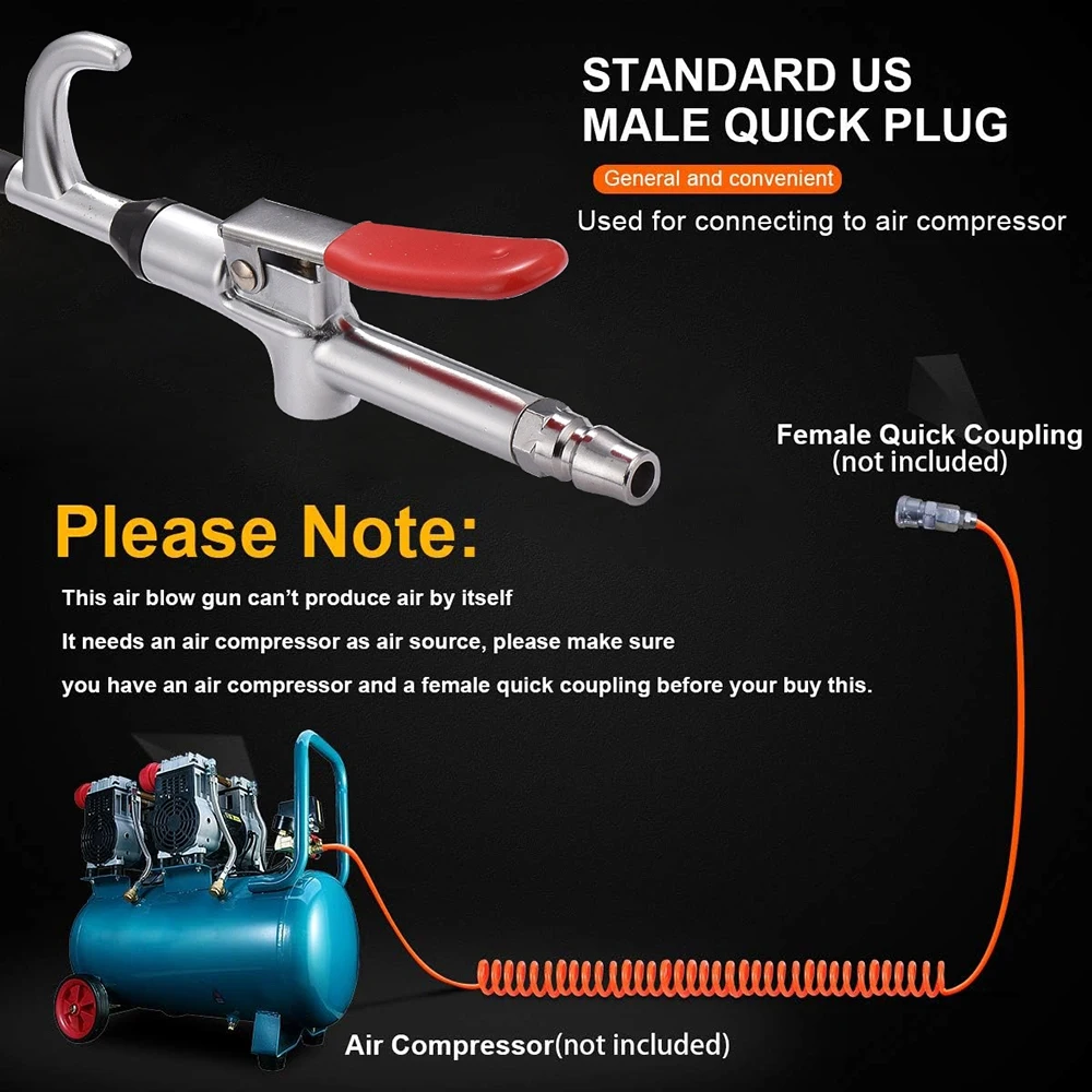 High Volume Air Blow Gun High pressure air flow gun sprayer for car engine dust cleaning