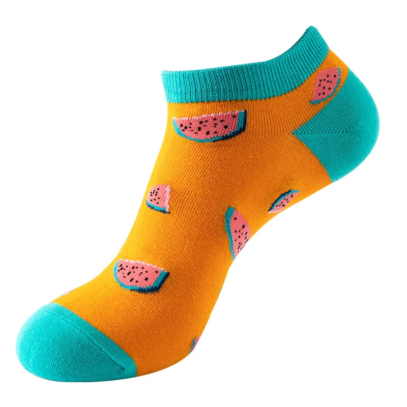 Men's Novelty High-Quality Geometric Fruit and Sushi Patterned Fashion Socks