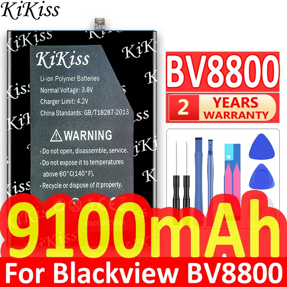 

Аккумулятор KiKiss для телефона Blackview BV 8800, 9100 мАч, телефон с аккумулятором мАч, аккумулятор + номер отслеживания