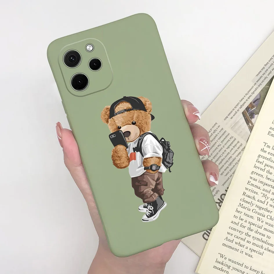 Cute Cartoon Dinosaur Bear Soft Silicone Case for Huawei Nova Y61 and Enjoy 50z