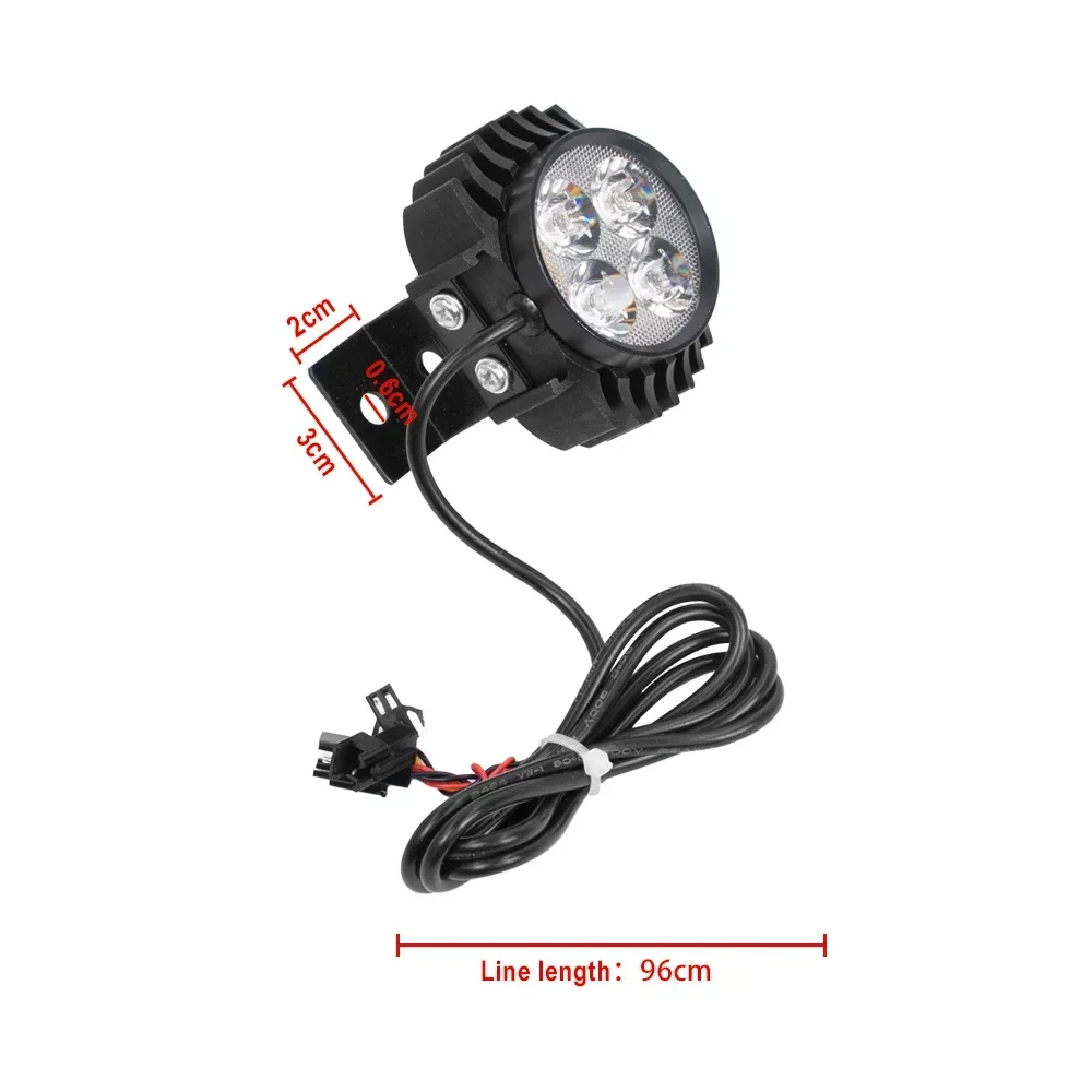 Frontscheinwerfer mit Hupe für Kugoo M4 Pro Elektroroller 2-in-1 LED-Scheinwerfer 12-80V Sicherheitswarnleuchte Ersatzzubehör – Detail 11