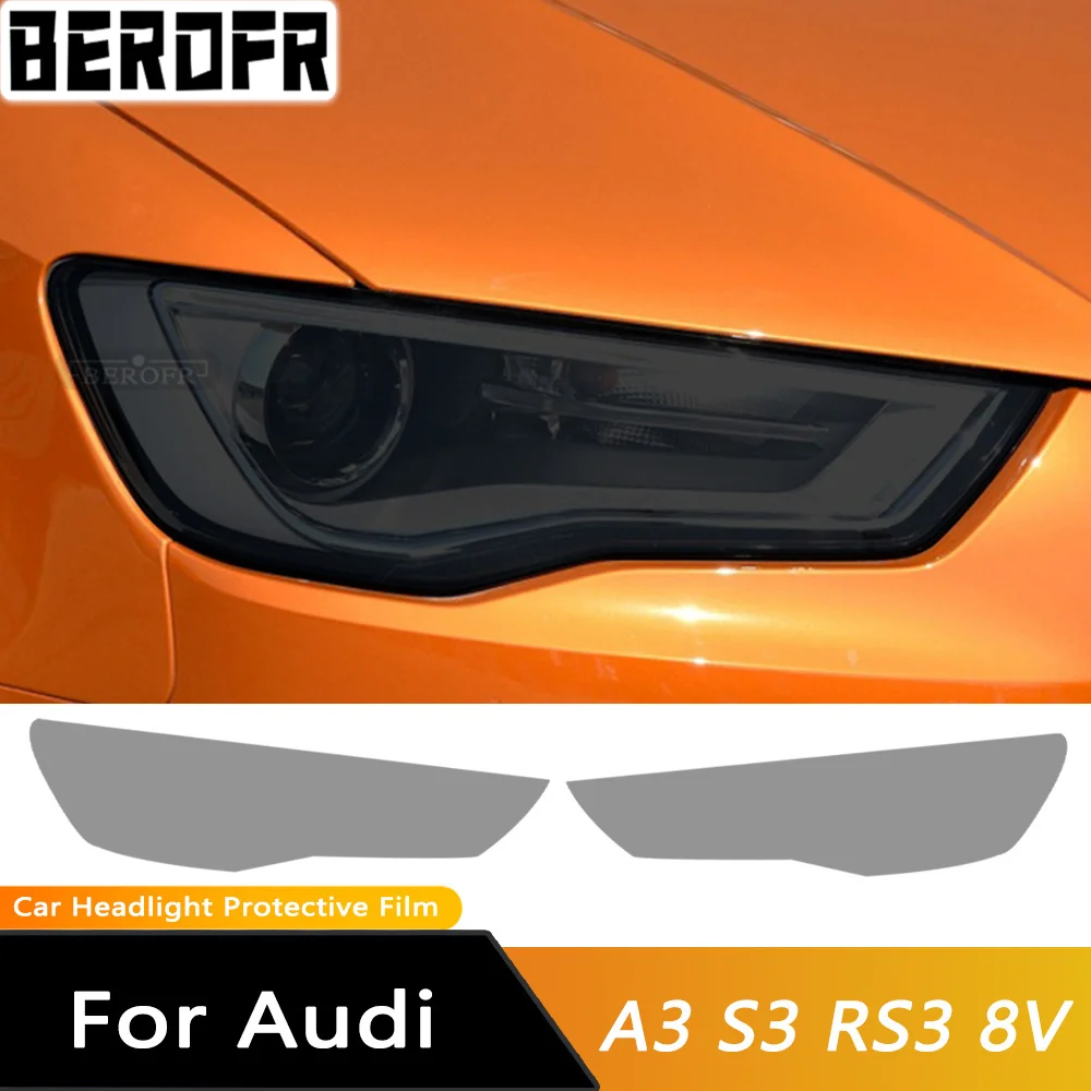 

Car Headlight Tint Black Protective Film Protection Transparent TPU Sticker For Audi A3 S3 RS3 8V 2014-On Sportback Accessories