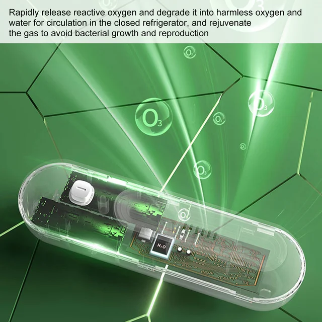 O3 Ózon Légtisztító Hűtőszekrény Dezodorizáló Élelmiszerek Megőrzése Dezorizáló Fertőtlenítő Frissítő Usb Töltés - Image 5