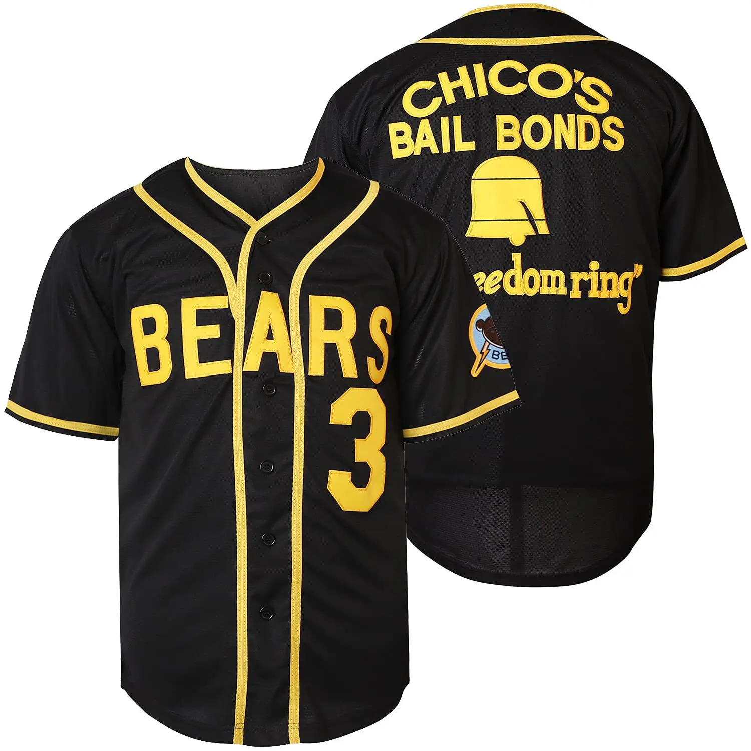 BAD NEWS BEARS MOVIE BUTTON DOWN JERSEY #3 Leak #12 Tanner Boyle White black Movie Stitched Baseball Jersey Stitched Logo