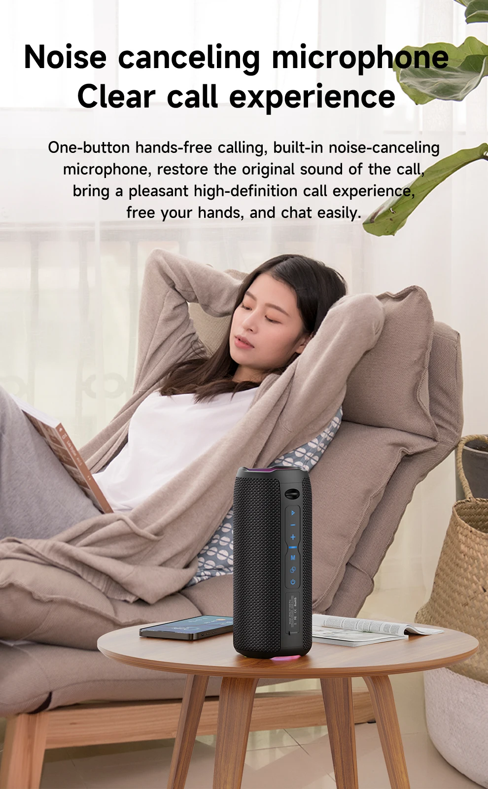 ZEALOT-S49PRO Tragbarer Bluetooth-Lautsprecher, 20 W, IPX6, wasserdicht, leistungsstarke Soundbox, Bass-Boost, Dual-Pairing, echter kabelloser Lautsprecher – Detail 10
