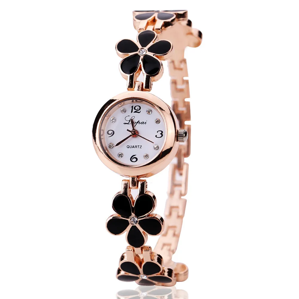 Fashion Small Watches Women 2023 Luxury Rhinestone Flower Bracelet Stainless Steel Watchband Dress Female Clock relogio feminino