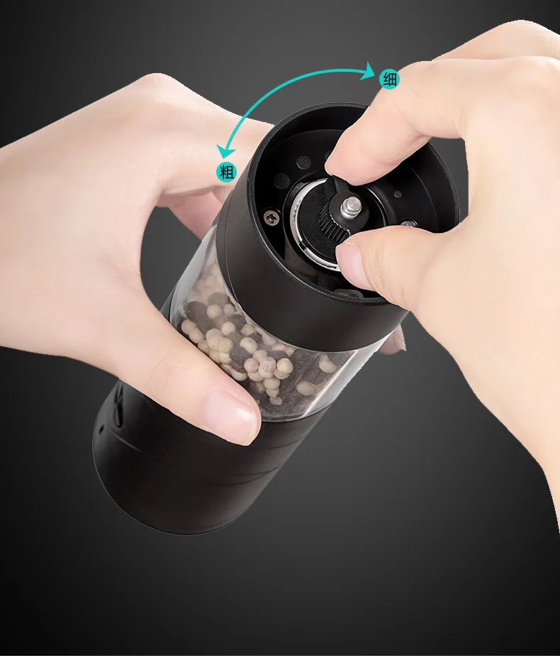 Description Picture 6 of itemElectric Grinder Automatic Mills Pepper Seasonings Spices Grain Salt Grinder with LED Light Adjustable Coarseness Kitchen Tools