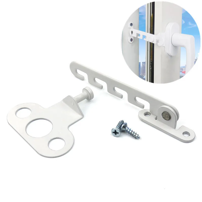 Window Support Wind Hook Latches Adjustable Limiter Latch Stay Position Stopper Casement Blocking Lock Protector Wind Brace