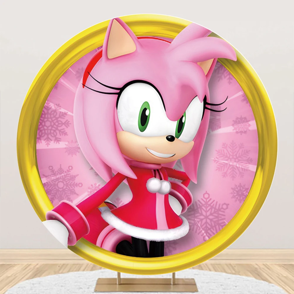 thumbnail image 1 of Personalizar el nombre del bebé y los años de Sonic the Hedgehog Telón de fondo Decoración para fiesta de cumpleaños Estudio fotográfico de Sonic Suministros para fiesta de baby shower, 1 of 5