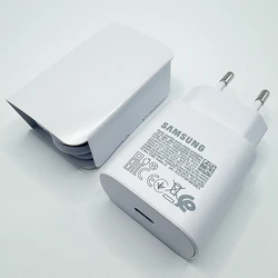Samsung 25W Super Fast USB - C Wall Charger Adapter - White EU and Cable