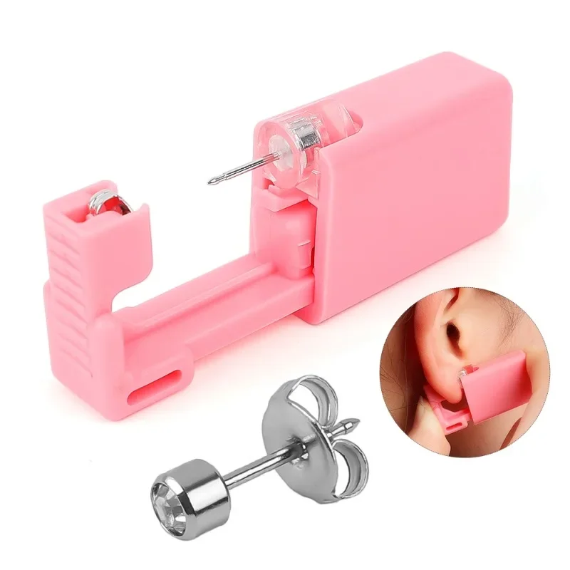 Solid Color Ear Piercer Sterile Ear Puncher Quick Operation Prevent Inflammation Earlobe Punching Gun Aseptic Piercing Gun ear piercing tool piercing tool