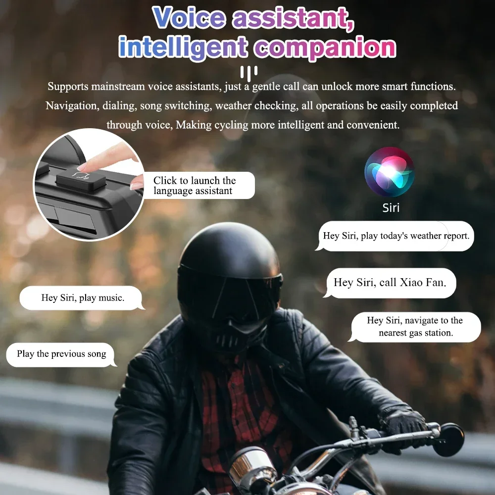 BT56 Motorcycle Helmet Headset Bluetooth 5.4 Waterproof