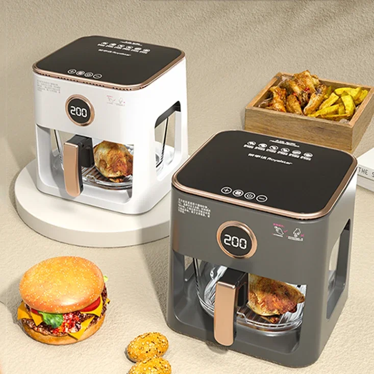 Royalstar Visual Panorama Home Air Fryer, New Automatic Large Capacity High Borosilicate Glass Electric Fryer. 2