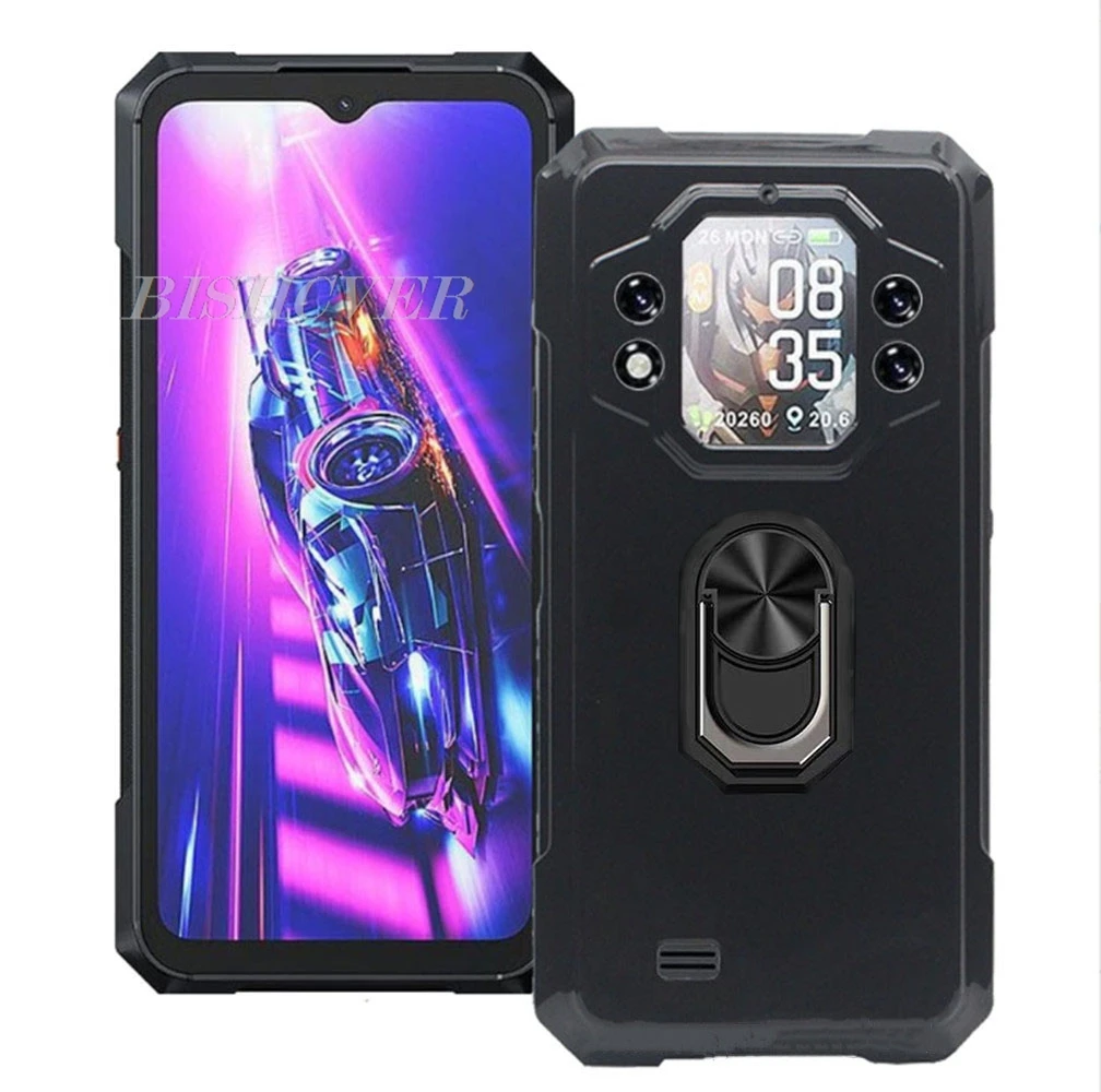 Durable Silicone Phone Case with Back Ring Holder Bracket - 6.72