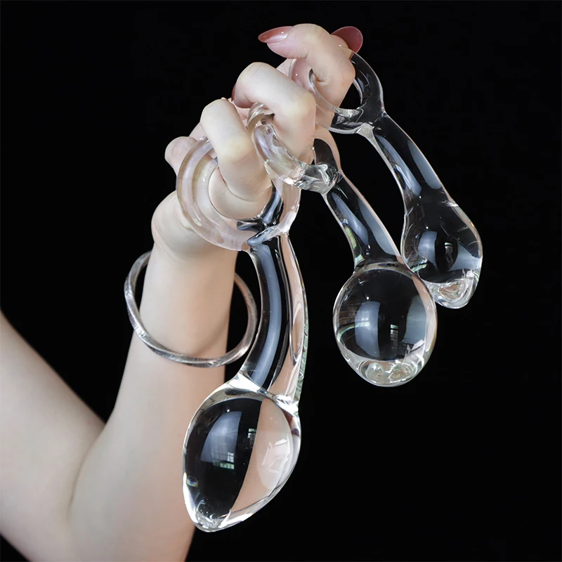 Newest Handheld Anal Beads Glass Butt Plug Big Ball Large Crystal Dildo Gay Masturbate Adult Sex Toy For Women Men Sex Toys Shop