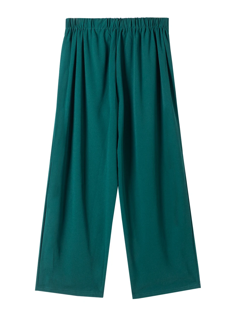 

Finjani Women's Pants Fold Pleated Detail Straight Leg Suit Pants Plus Size Baggy Summer Solid Color Pants