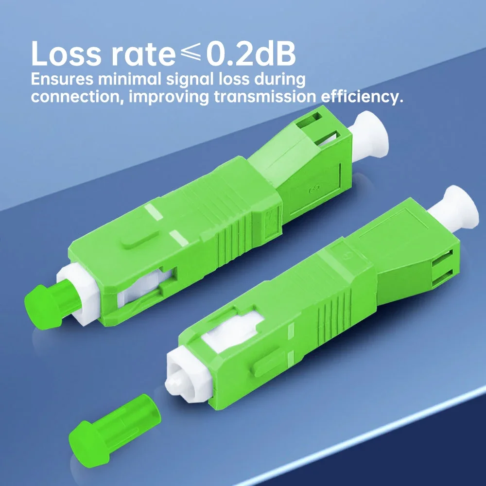 Fiber Optic Adapter SC/APC Male to LC/APC Female Simplex Hybrid Single Mode for FTTH Coupler