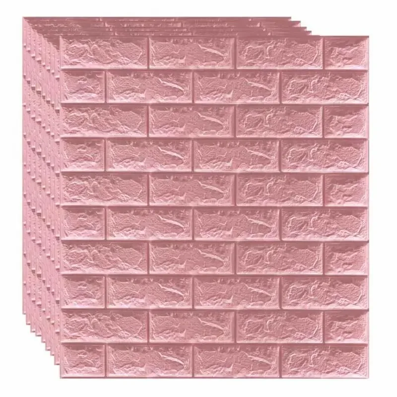 38.5cm*35cm 3D Soft Foam Brick Wallpaper Sticker Roll DIY Self Adhesive Living Room Home Kitchen Bathroom Decorative Wall Paper