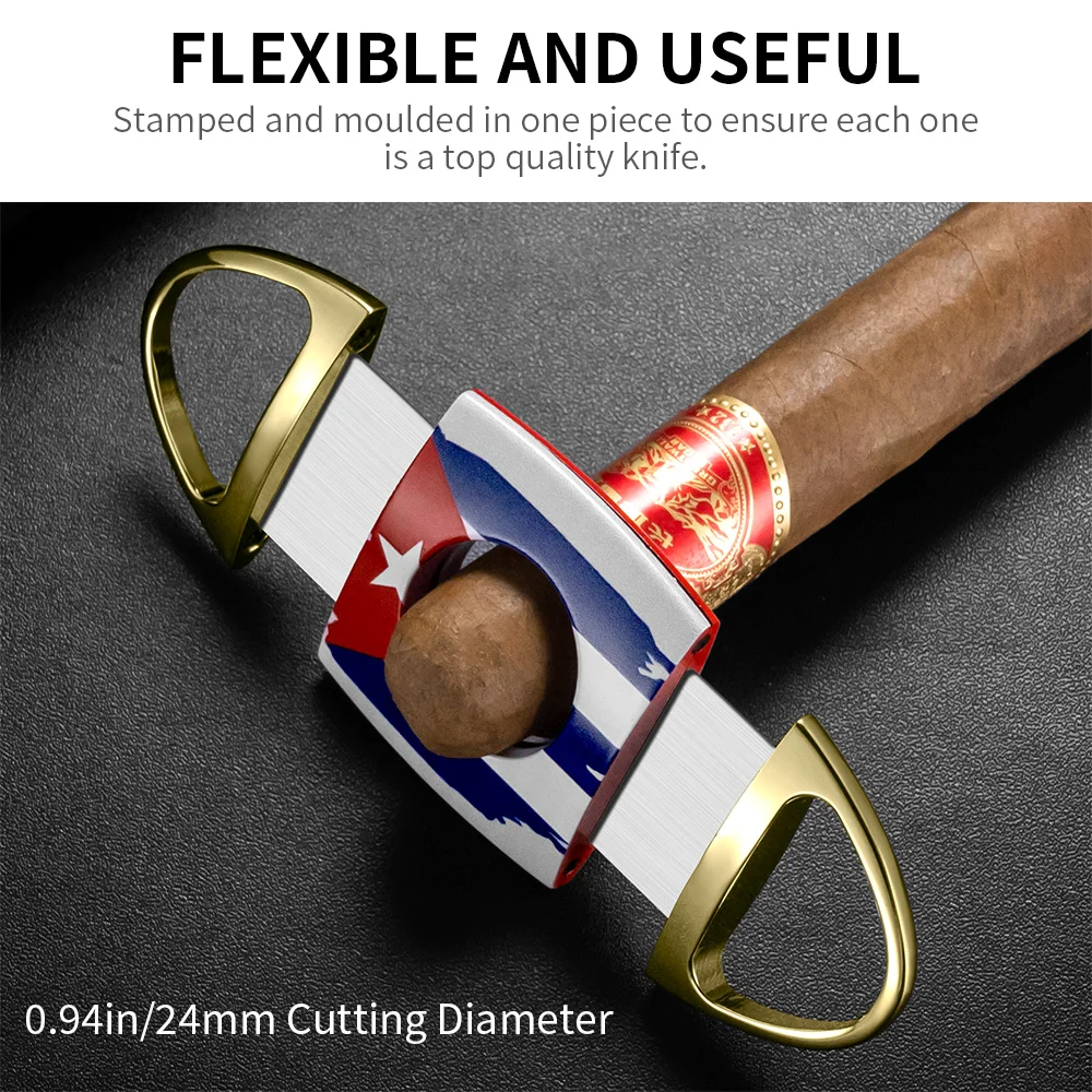 Cigar Smoking Set 3-Piece Windproof Lighter Cigar Cutter 4 Slots Ashtray Smoking Accessory Gift Box