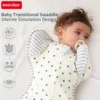 INSULAR Baby Sleeping Bags 100% Cotton Infant Sleep Sack Anti-shock Sleeve Sleeveless Uterine Simuolation Design 4 Seasons 1
