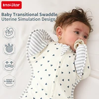 INSULAR Baby Sleeping Bags 100% Cotton Infant Sleep Sack Anti-shock Sleeve Sleeveless Uterine Simuolation Design 4 Seasons 1