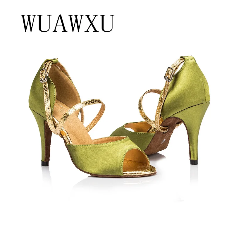 NATASHA2023 Women's Latin Dance Shoes Modern Jazz Adult Summer Sandals Satin Stage Performance Dance Shoes