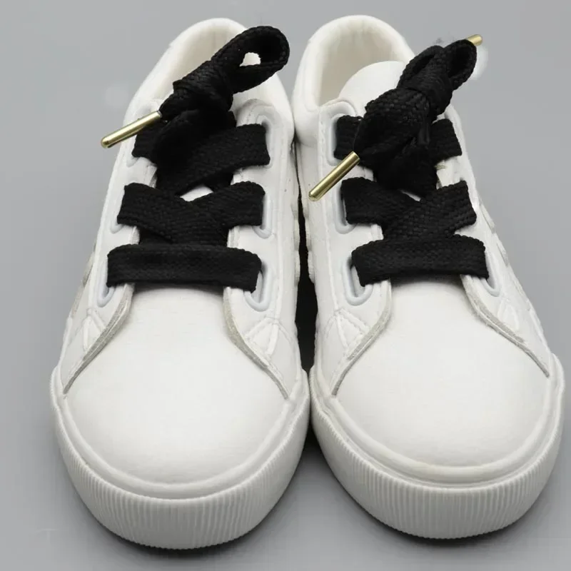 Fat Laces with Golden Metal Tips Lacet High Quality Luxury