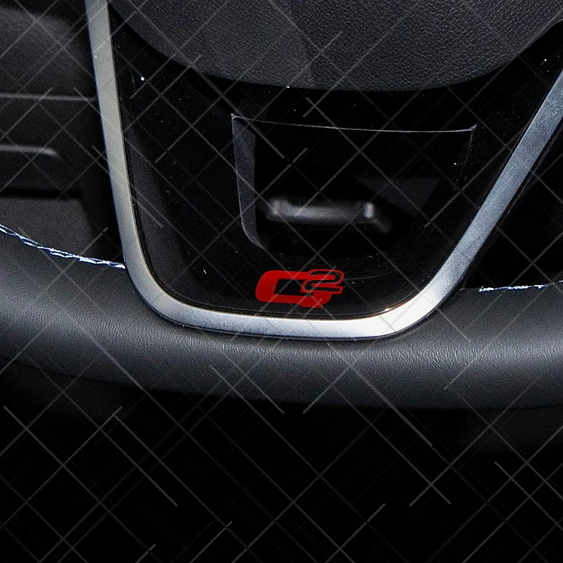 Metal 3D Q4 Q2 Logo Car Styling Steering Wheel Key Letter Emblem Sticker