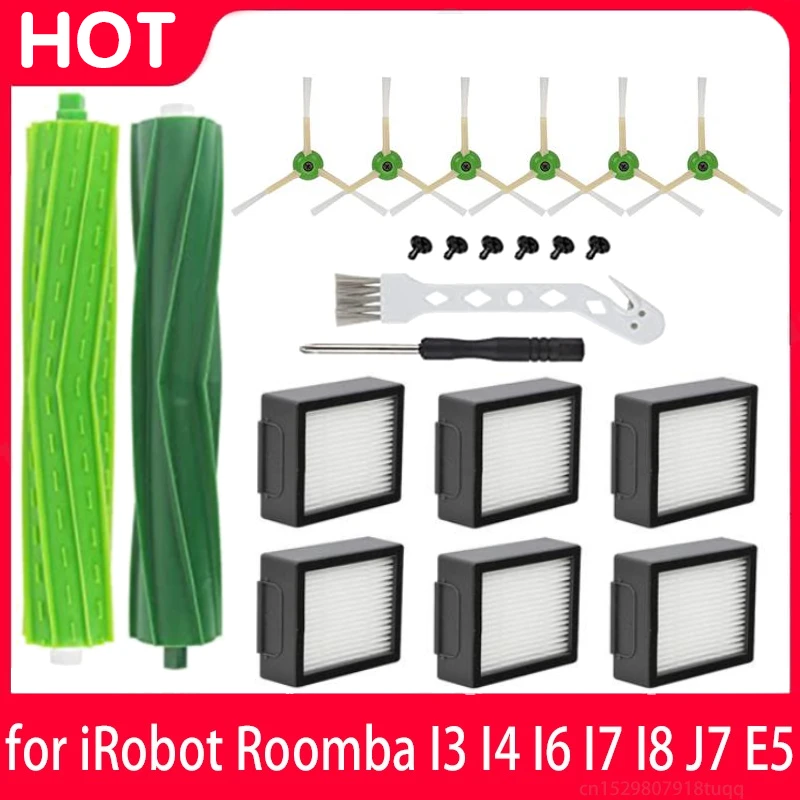 for IRobot Roomba I7 I8 E5 E6 I3 J7 I6 Robot Vacuum Cleaner Accessories Main  Side Brush Spare Parts - AliExpress