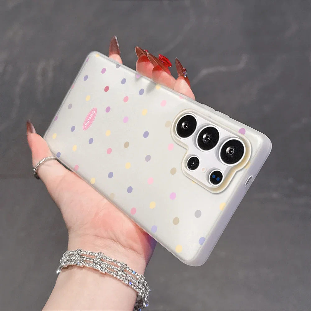 Love Heart Polka Dot Matte Soft Phone Case