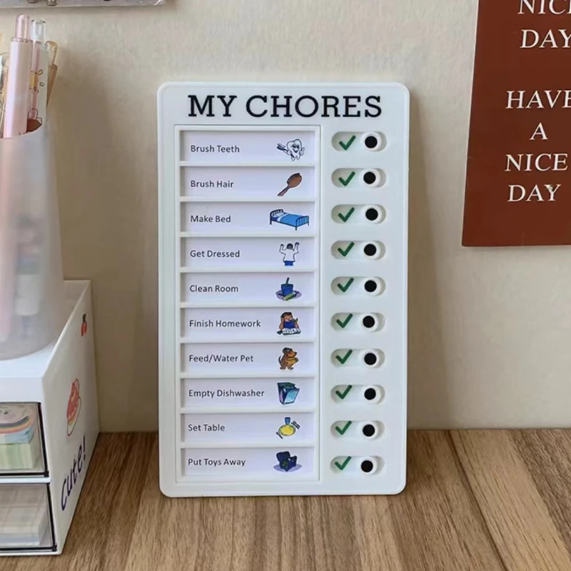 Sign-in Card Growth Plan Task List Plastic Self-discipline Sign-in Card As A Substitute Self-discipline Check-in Magic Tool 1pcs