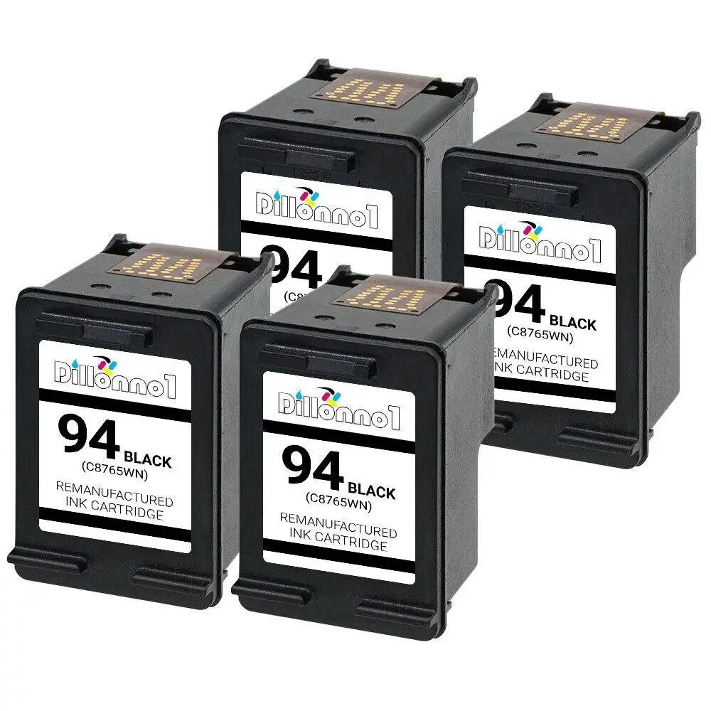 

4 PACK For HP #94 Black Ink For Officejet 6200 6210 6213 6215 7210 7310 7410