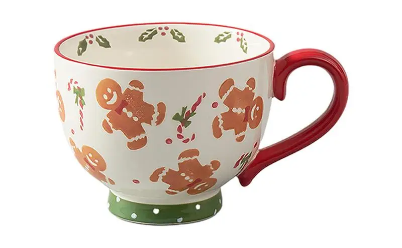 

Рождественские суповые кружки, портативная креативная керамическая кружка, многоразовая чаша для супа, декоративная кружка для имбиря и воды на Рождество