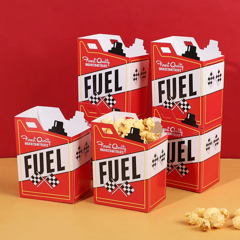 12/24 Stück Rennwagen-Popcorn-Geschenkboxen für Süßigkeiten, Kekse, Leckerli-Behälter für Kinder, Rennwagen-Thema, Geburtstag, Partyzubehör, Dekoration – Detail 2
