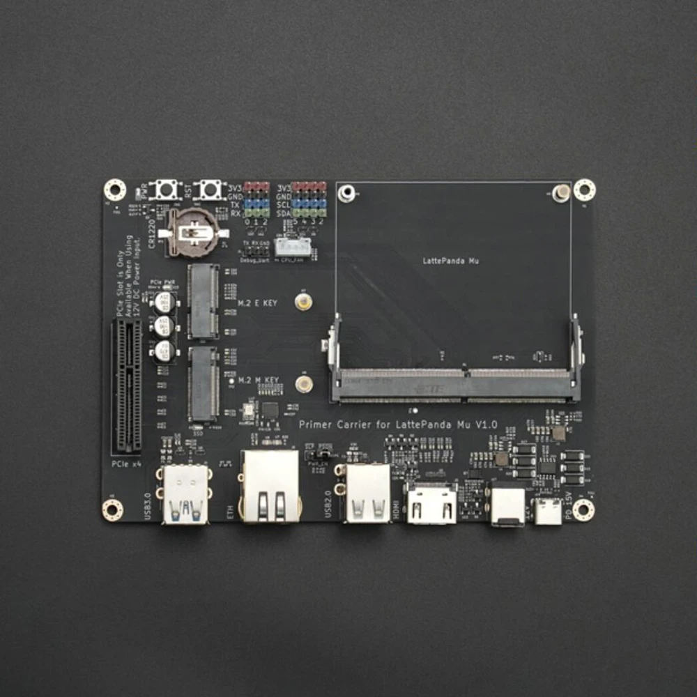 라떼판다 MU 컴퓨팅 모듈 개발 플랫폼 SBC용 DFRobot Lite 캐리어 베이스 보드 (USB 3.0, 이더넷, PCIe 3.0, M.2 M 키, HDMI 포함)
