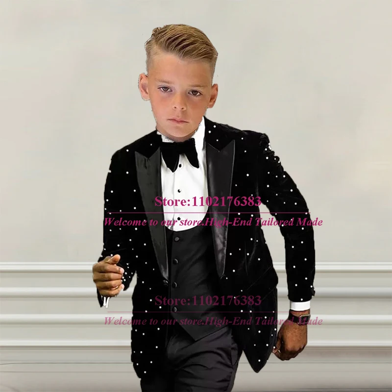 Boy Suits Wedding Blazer Party Dress Children Clothes 3 Pieces