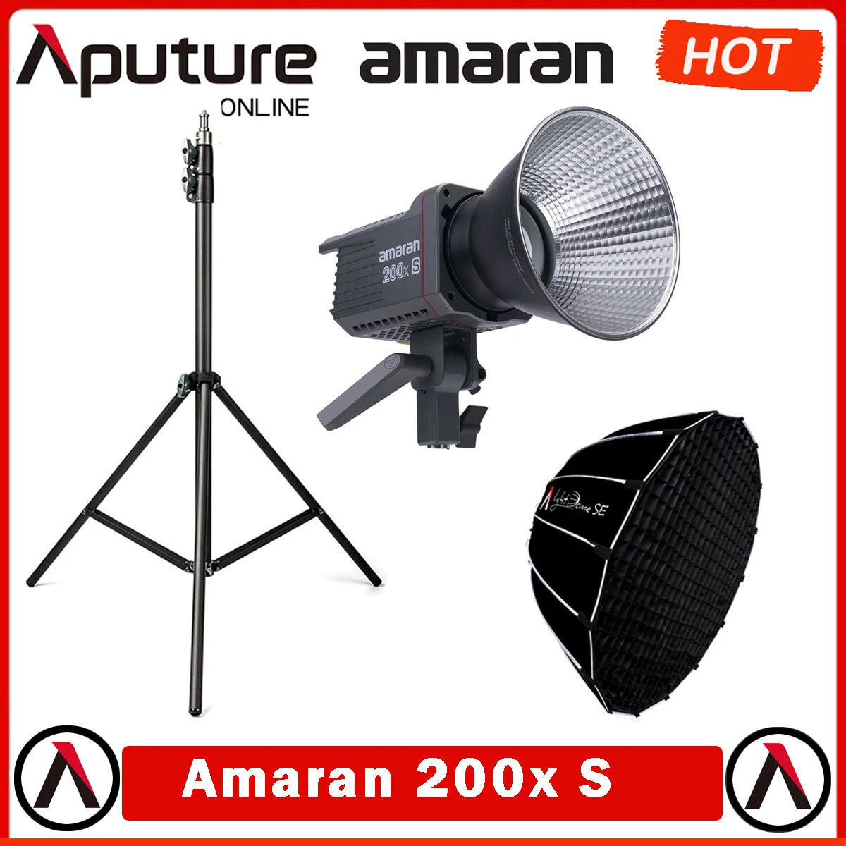 

Aputure Amaran 200X S Bi-Color 2700-6500K 200W LED Video Light App Control DC/AC Power Supply for Camera Video Interview