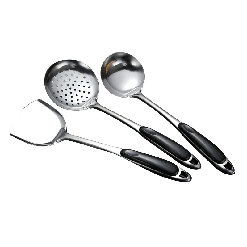 stainless steel spatula soup spoon shovel thickened anti-scalding rice spoon frying shovel kitchenware set kitchen utensils